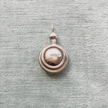 1950s Mexican Silver Chain and Perfume Bottle Pendant 