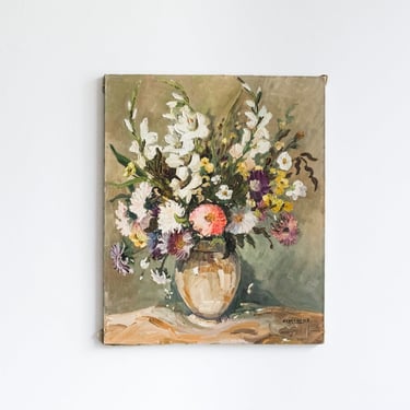 Floral Still Life with Gladiolas Oil Painting