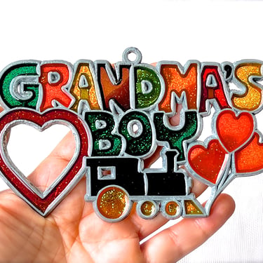 VINTAGE: 1980s - Retro Metal and Glittered Resin 