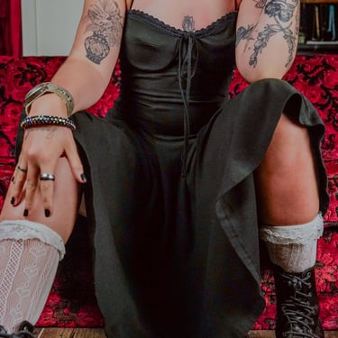 1990's Betsey Johnson Black Dress