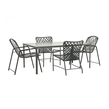 Brown Jordan “Tamiami” Dining Set with Dining Table and Four Armchairs, 1960s