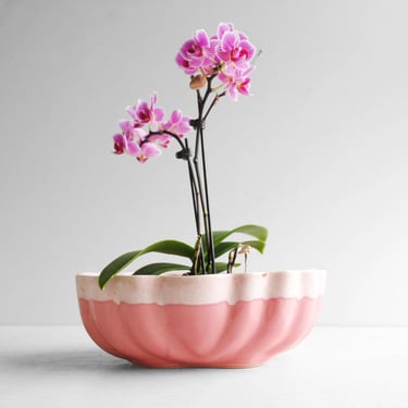 Vintage Pink Ceramic Pottery Planter #603 by Cookson 