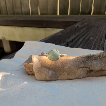 Stone Mountain Turquoise - The Gavilan Ring - Sterling Silver - Size 12