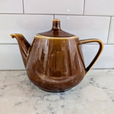 Vintage 1970's Villeroy and Boch Brown Glazed Teapot 