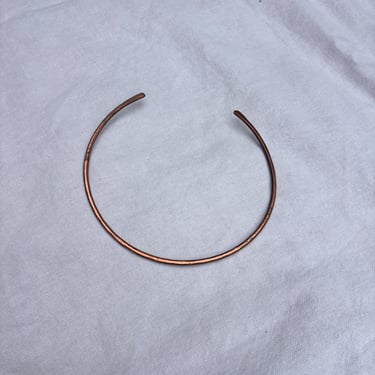 vintage copper toned minimalist bib necklace 