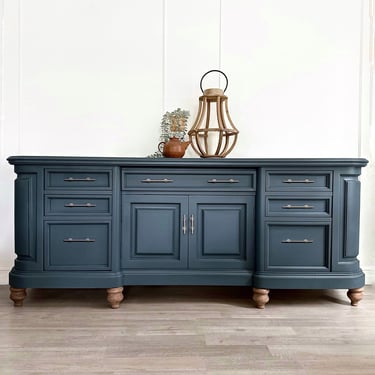 Gorgeous Refinished Custom made credenza / buffet / sideboard / console / office file holder 