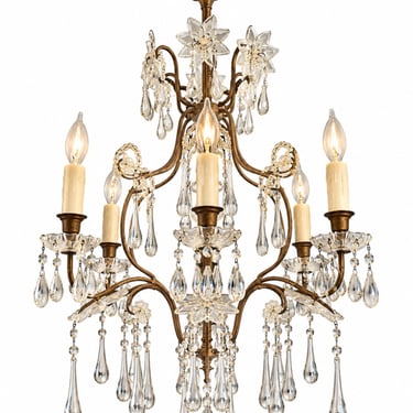 Crystal Chandelier with Tear Drop Crystals