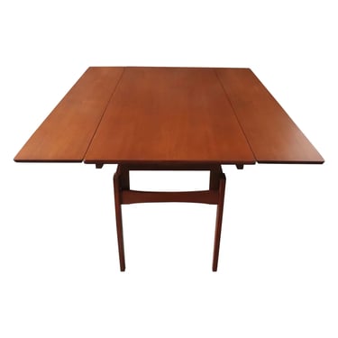Danish Modern “Elevator” Metamorphic Coffee Table / Dining Table with Two Leaves