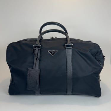 Prada Re-Nylon and Saffiano Leather Duffle Weekend Bag
