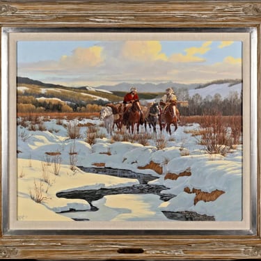 Painting, Oil on Canvas, Signed, Ron Stewart (1941- ), "Easy Times", Wall Decor