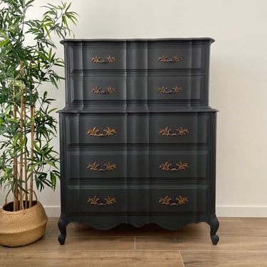 Vintage French Provincial Chest Dresser Highboy by Unagusta *Local Pick Up Only 