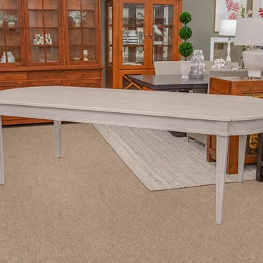Eloquence Saskia Swedish Dining Table in 'Gustavian Grey"