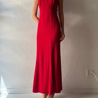 Vintage 90s 'Jessica McClintock Gunne Sax' Red Formal Dress / Small 