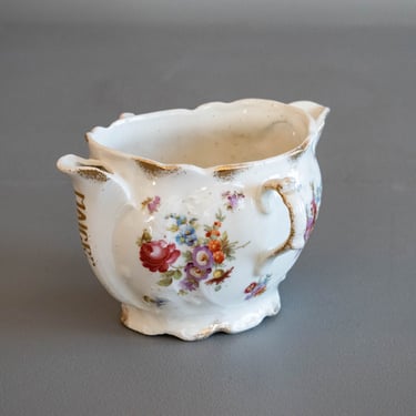 Antique French Oversized Delicate Floral Motif Gravy Boat