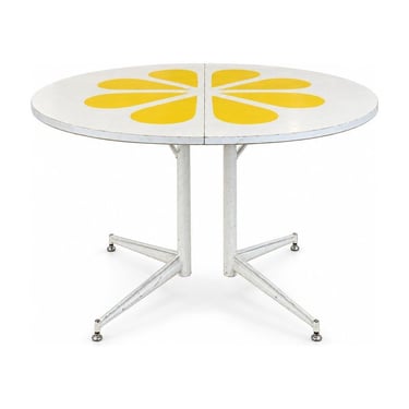 Mid-Century Laminate Dining Table with Tapered Legs