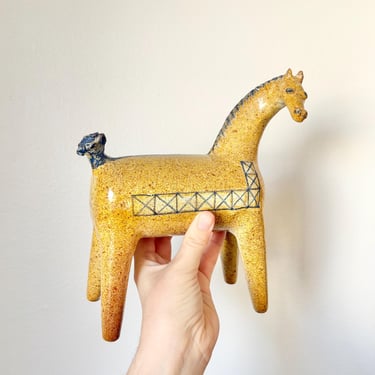 Vintage Alfaraz Spain ceramic pottery Horse 1960s MCM 