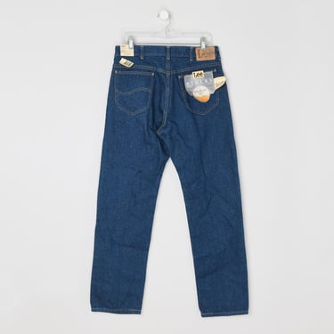Vintage 90s Lee Riders Straight Leg Jeans - original tags, dark wash, contrast stitched - 34 x 32 (Men's L) 
