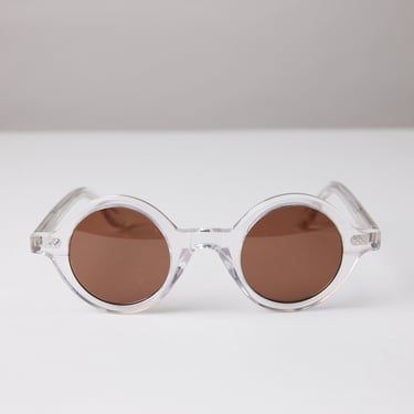 New York Eye_rish, Greystones. Clear Frame with Brown Lenses 