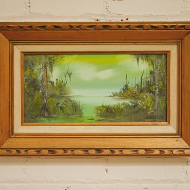 Original Vintage Oil Painting Whispers of the Bayou