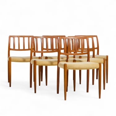 Niels Moller Model 83 Mid Century Danish Teak Dining Chairs - Set of 6 - mcm 