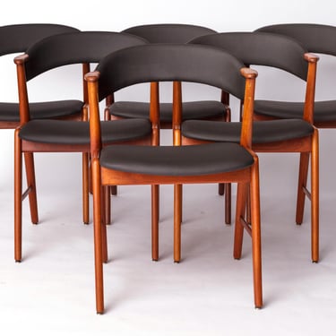 Set of 6 Danish Teak Dining Chairs by Korup Stolefabrik – 1960s Mid-Century Modern Design 