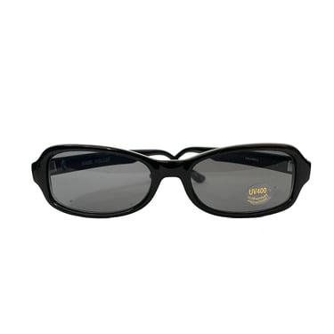 Vintage 90s Small Black Dark Tinted Sunglasses 