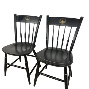Pair of Vintage Nichols & Stone Windsor Chairs | Cedar Crest College Crest 