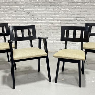 EBONIZED Mid Century Modern DINING CHAIRS, c. 1950's, Set/4 