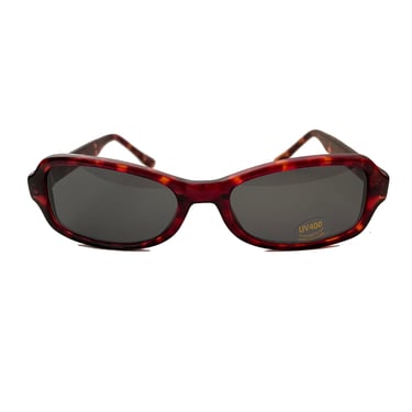 Vintage 90s Small Tortoiseshell Dark Tinted Sunglasses 