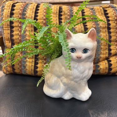 Vintage Ceramic Kitten Planter