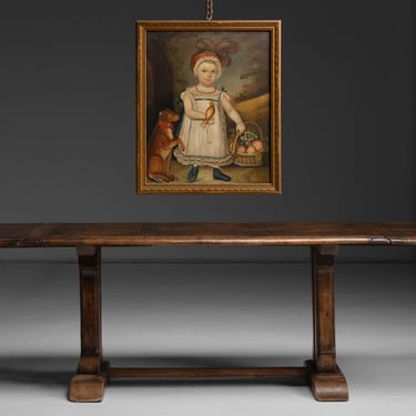 Oil Painting / Extension Dining Table
