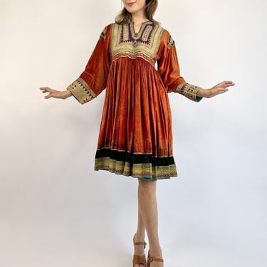 Afghan Citrine Centuries Folk Art Dress