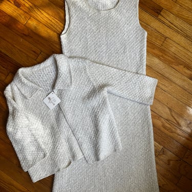 Xs/S 1950s Knit Dress and Jacket Set 