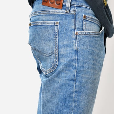 LEE men's slim fit jeans | Y2K era medium blue washed jeans | 2000s streetwear for him | W33 L32 Medium M size 