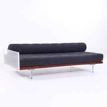 Vladimir Kagan for Holly Hunt Mid Century Lucite Roll Back Daybed Sofa - mcm 