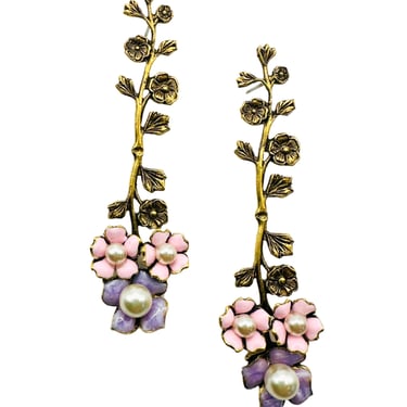 The Pink Reef Trellis Earrings in Lavender