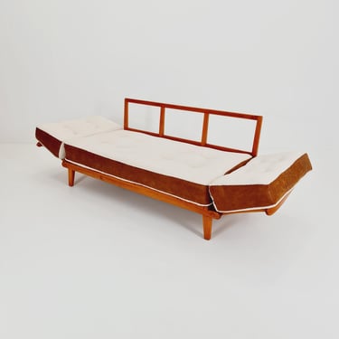 Midcentury Stella Sofa Ash wood Daybed by Walter Knoll, Germany, 1950s 
