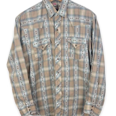 Vintage 1960s LEVI'S SADDLEMAN Dan River Western Shirt ~ size M to L 