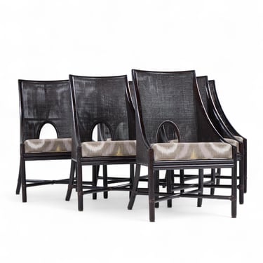 Barbara Barry for Baker McGuire Tobacco Cane Dining Chairs - Set of 6 