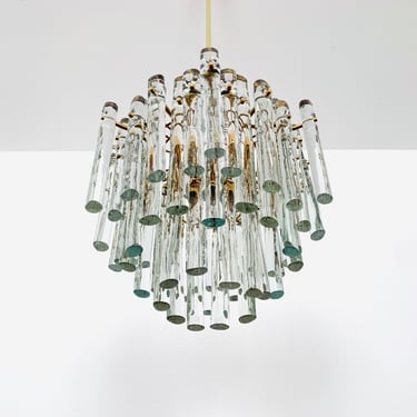 Stunning Mid-Century Modern Crystal Glass Chandelier by Kinkeldey | 1960s | 