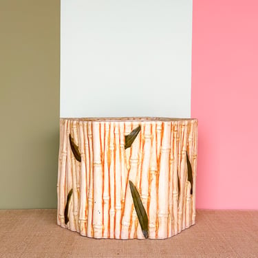 Faux Bamboo Leaf Cachepot