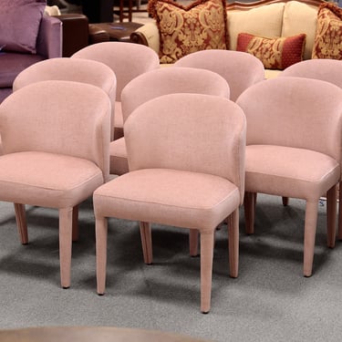 Set of 8 Interior Define Custom Rose "Pratt" Dining Chairs
