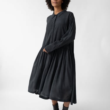 Oversized Silk Blend Shirt Dress