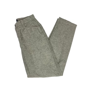 Vintage Lee Casuals Trousers Size 12 Med Waist 30", Cotton & Linen High Waisted Pleated Pants Beige, Black, Gray 