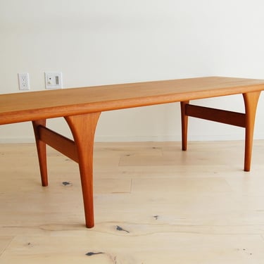 Scandinavian Modern Teak Expanding Coffee Table Kristiansen Thomassen 