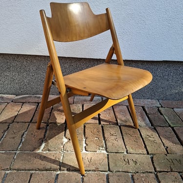 Vintage Folding Chair Attributed to Egon Eiermann for Wilde + Spieth | SE 18 Mid-Century German Design 