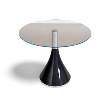 Original Rolf Benz Design modern glass dining table, round 