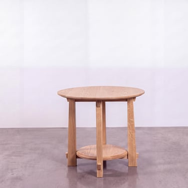 Enso Round Side Table - Solid Wood Table Crafted in Ohio 