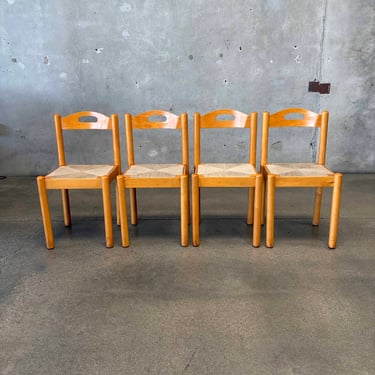 Set of Four Mid Century Italian Dining Chairs, Italy
