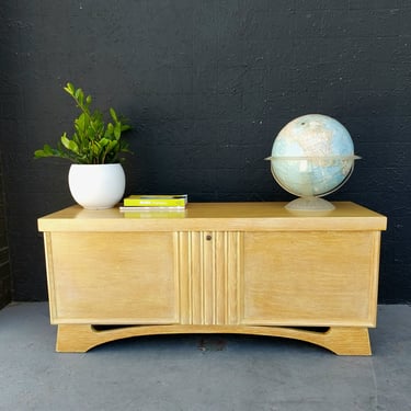 1950's blonde wood Lane cedar chest
